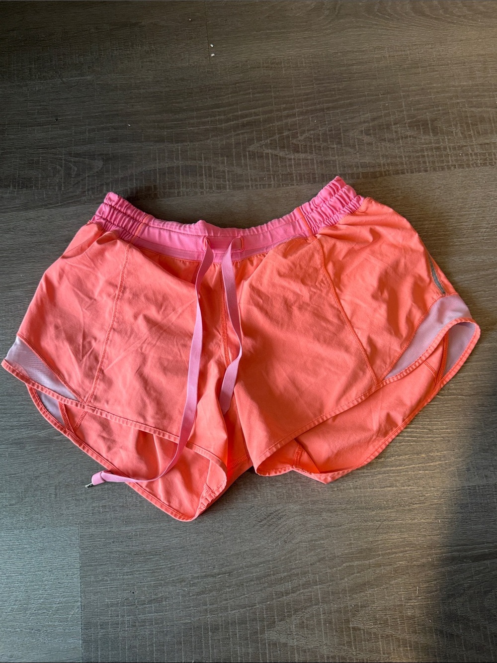 lululemon athletica Coral Pink Athletic Shorts with Drawstring